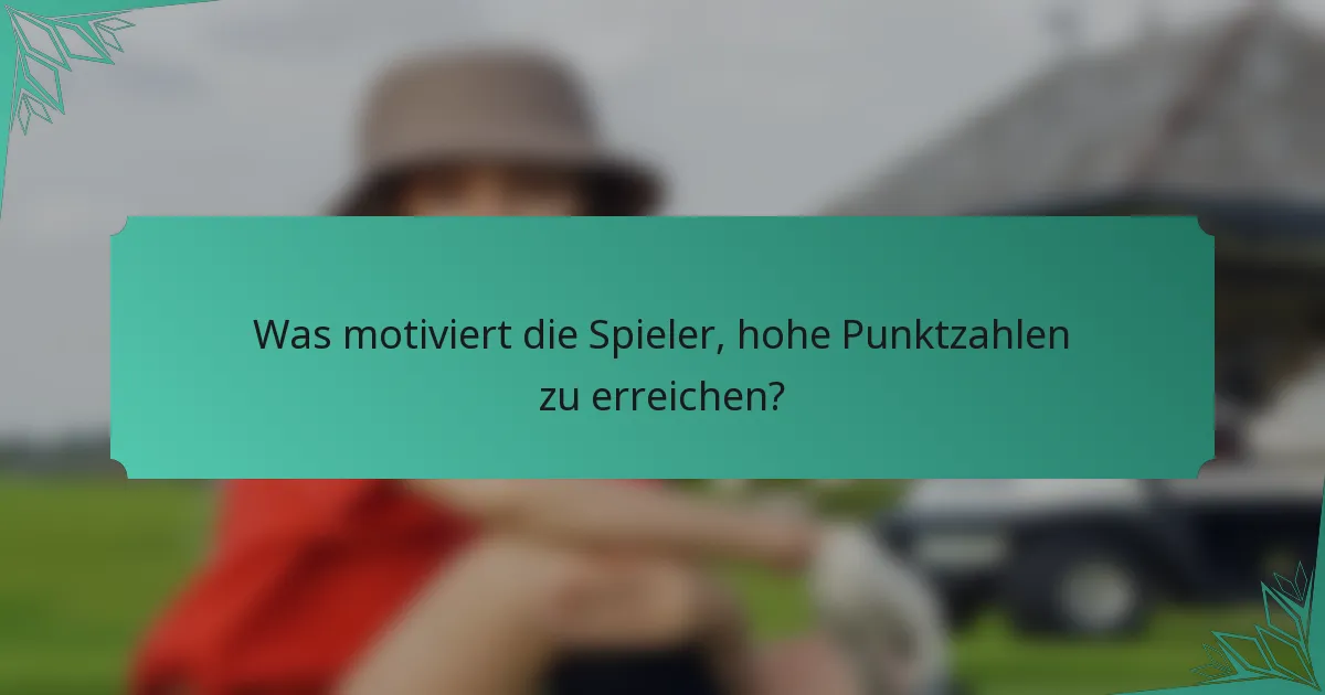Was motiviert die Spieler, hohe Punktzahlen zu erreichen?